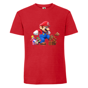 Цветна мъжка тениска- Супер Марио