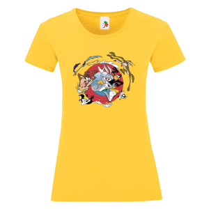 Цветна дамска тениска- Анимационни герои