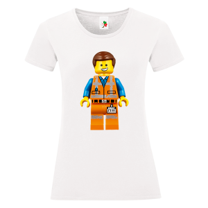 Бяла дамска тениска- Лего