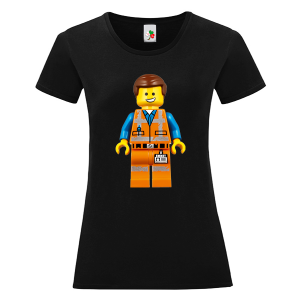 Черна дамска тениска- Лего