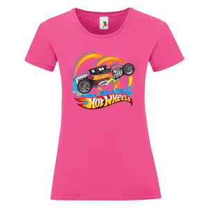 Цветна дамска тениска- Hot Wheels