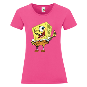 Цветна дамска тениска- Спондж Боб
