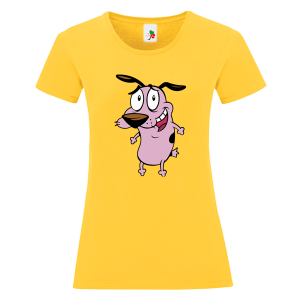 Цветна дамска тениска- Кучето Кураж