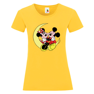 Цветна дамска тениска- Мики и Мини Маус