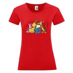 Цветна дамска тениска- Мечо Пух