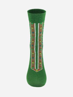 Зелени чорапи с народни мотиви