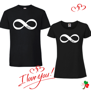 Комплект черни тениски- Love