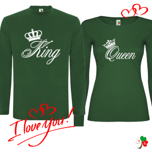 Комплект цветни блузи- King & Queen