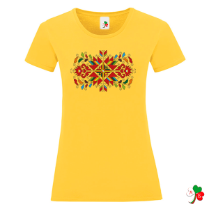 Цветни дамски тениски с народни мотиви - Лазарки