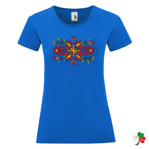 Цветни дамски тениски с народни мотиви - Лазарки