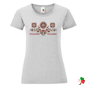 Цветни дамски тениски с народни мотиви на шевици- България