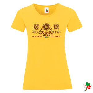 Цветни дамски тениски с народни мотиви на шевици- България
