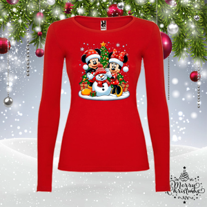 Забавна коледна блуза- Мики и Мини Маус