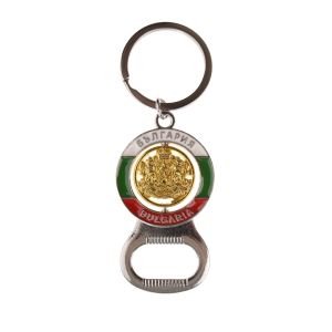  Метален сувенирен  ключодържател - герб България