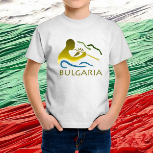 Детска бяла  патриотична тениска-България