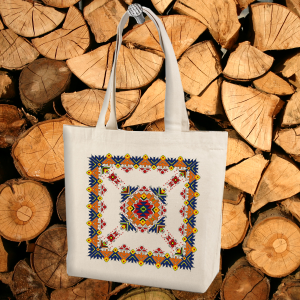 Чанта от органичен памук с джоб - Слънчева невеста