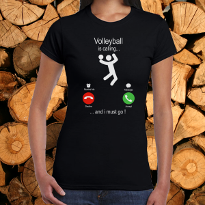 Дамска черна тениска- Волейбол